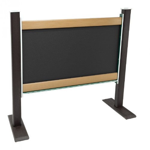 Double-Sided Magnetic Outdoor Chalkboard - Portable - Green/Chocolate