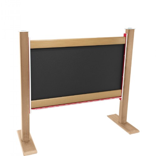 Double-Sided Magnetic Outdoor Chalkboard - Portable - Red/Latte