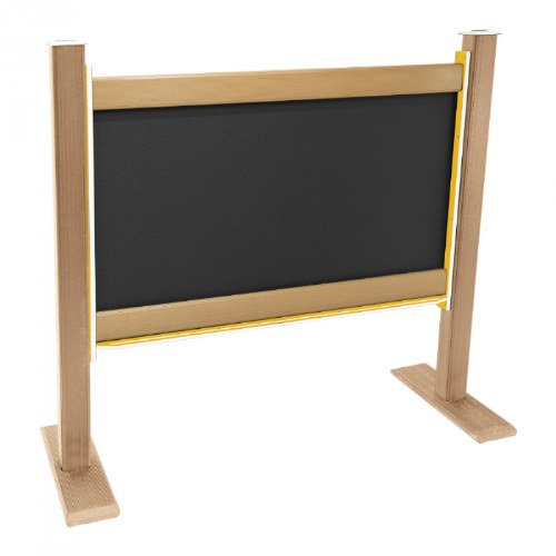 Double-Sided Magnetic Outdoor Chalkboard - Portable - Yellow/Latte