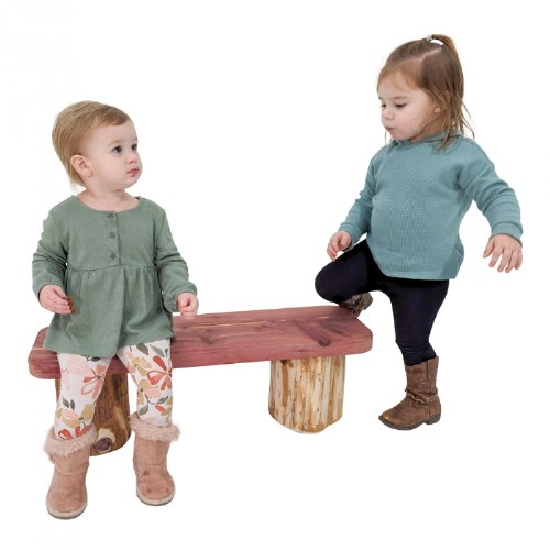 Wood Slab Leg Bench - Toddler