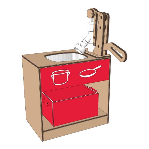 Kid Kitchen Stainless Steel Sink with Pump