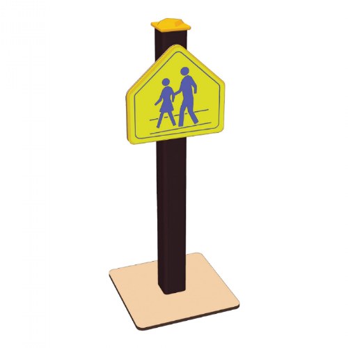 School Crossing Traffic Sign - In-Ground Mount