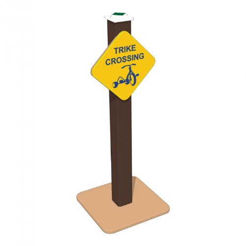 Trike Crossing Trike Sign - In-Ground Mount