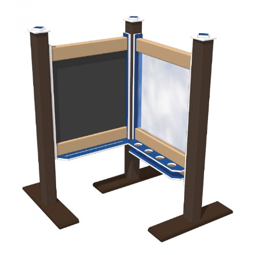 Chalkboard and Paint Panel - Blue/Chocolate