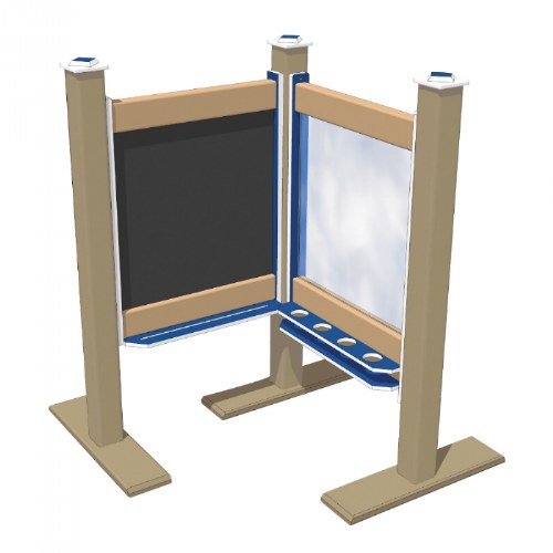 Chalkboard and Paint Panel - Blue/Latte