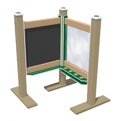 Chalkboard and Paint Panel - Green/Latte
