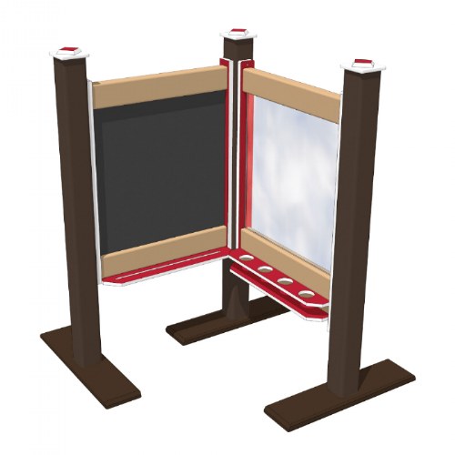 Chalkboard and Paint Panel - Red/Chocolate