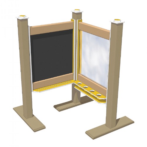 Chalkboard and Paint Panel - Yellow/Latte
