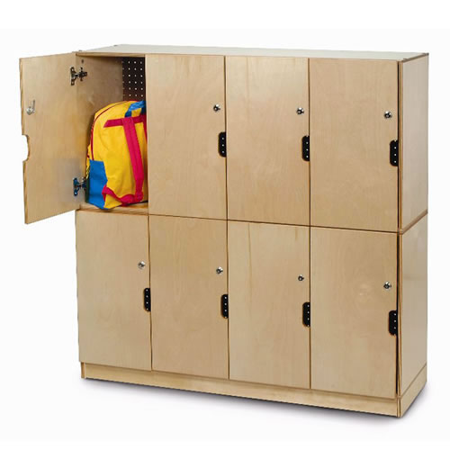 Backpack Storage with Locking Doors