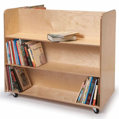 Two Sided Mobile Library Cart