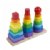 Main Image of Toddler Wooden Geometric Stacker with Colorful Shapes