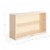 Alternate Image #6 of Premium Solid Maple 2-Shelf Storage - Solid Back