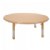 Alternate Image #1 of Nature Color Chunky 42" Round Toddler Table with 12" - 16" Adjustable Legs - Natural