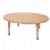 Main Image of Nature Color Chunky 42" Round Toddler Table with 12" - 16" Adjustable Legs - Natural