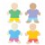 Alternate Image #1 of 16" Colorful Blank Multicultural People Shapes - Set of 25