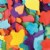 Main Image of Wooden, Bright-Colored Assorted Shapes - 400 Pieces