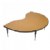 Main Image of Golden Oak 48" x 72" Kidney Table with 15" - 24" Adjustable Legs