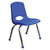 Main Image of Kaplan Classic Classroom Chrome Plated 10" Chair with Blue Seat