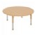 Main Image of Nature Color Chunky 48" Round Table with 15-24" Adjustable Legs - Natural