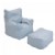 Main Image of Cozy Chair & Ottoman - Fog Blue