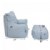 Alternate Image #6 of Cozy Chair & Ottoman - Fog Blue