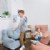 Alternate Image #2 of Cozy Chair & Ottoman - Fog Blue
