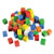 Main Image of Wooden Assorted Color Cubes with Jar - 102 Pieces