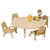 Alternate Image #4 of Nature Color Chunky 42" Round Toddler Table with 12" - 16" Adjustable Legs - Natural