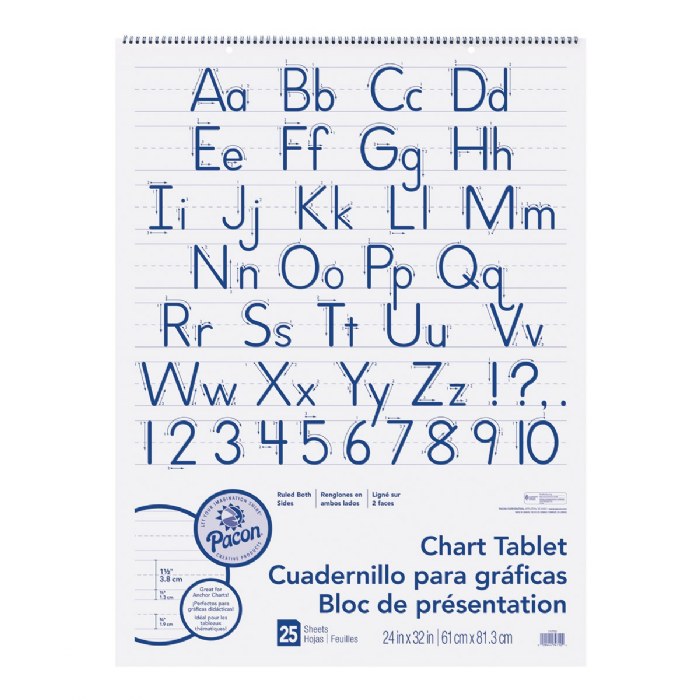 Primary Image of Flip Chart Tablets 24" x 32" 1.5" Rule - White Paper