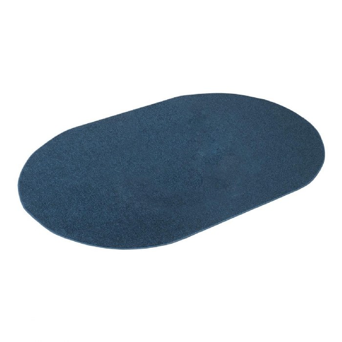 Primary Image of Mt. St. Helens Solid Color Carpet - Blueberry Blue - 8'3" x 11'8" Oval