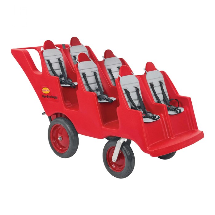 Primary Image of Fat Tire Never Flat Bye-Bye Buggy 6-Seat - Red