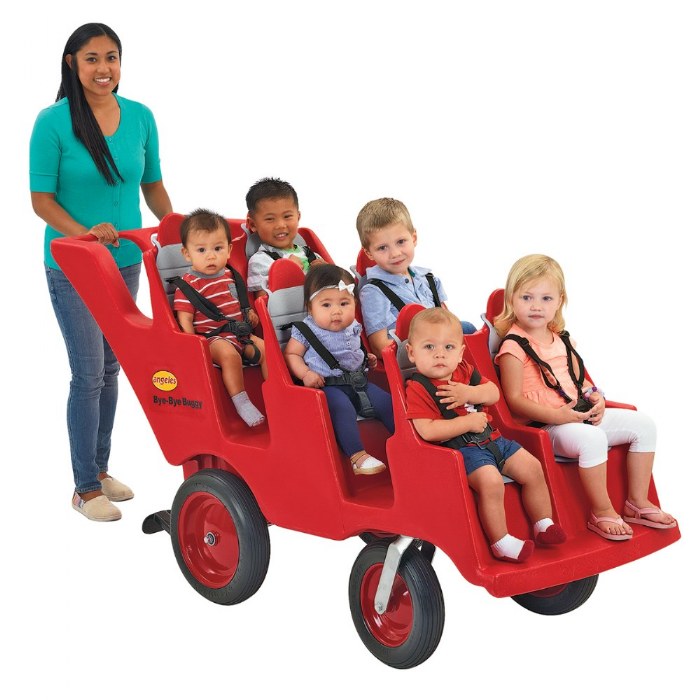 Alternate Image #1 of Fat Tire Never Flat Bye-Bye Buggy 6-Seat - Red