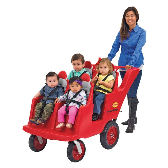 Alternate Image #1 of Fat Tire Never Flat 4-Passenger Bye-Bye Buggy - Red