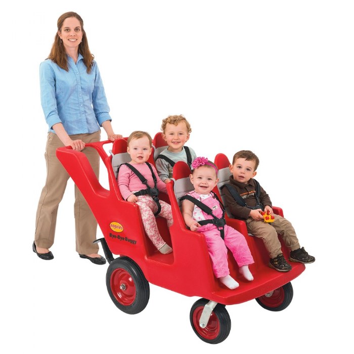 Alternate Image #1 of Fat Tire Never Flat 4-Passenger Bye-Bye Buggy - Red