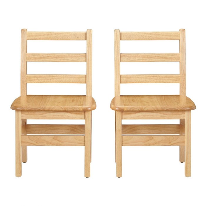 Alternate Image #1 of Ladderback Chair 12 Inch - Set of 2