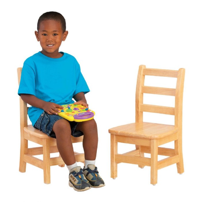 Alternate Image #1 of Ladderback Chair 12 Inch - Set of 2