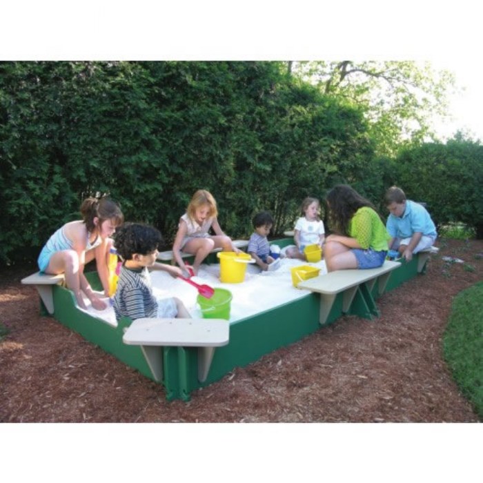 Primary Image of 5' x 10' Sandbox with Cover - 4 Corner Seats