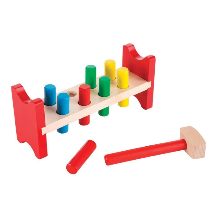 Alternate Image #1 of Pound-A-Peg Wooden Hammer Bench