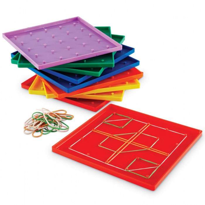 Alternate Image #1 of Plastic Geoboards - Set of 10