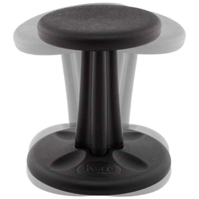 Alternate Image #1 of Kids Antimicrobial Kore Wobble Chair 14" - Black