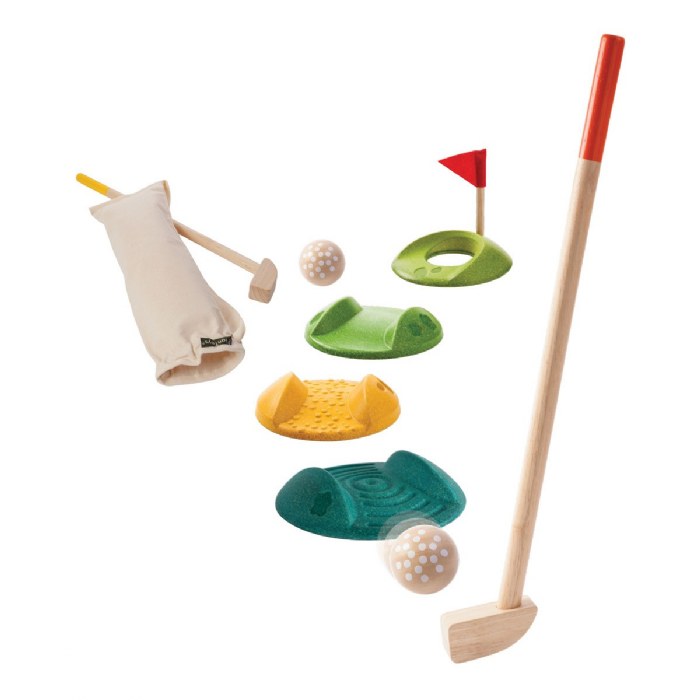 Alternate Image #1 of Wooden Mini Golf Set with Bag