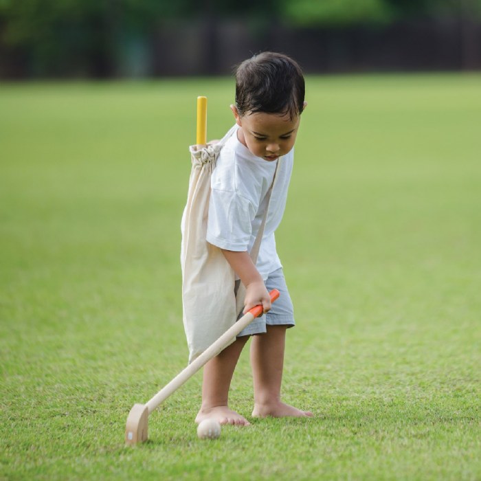 Alternate Image #1 of Wooden Mini Golf Set with Bag