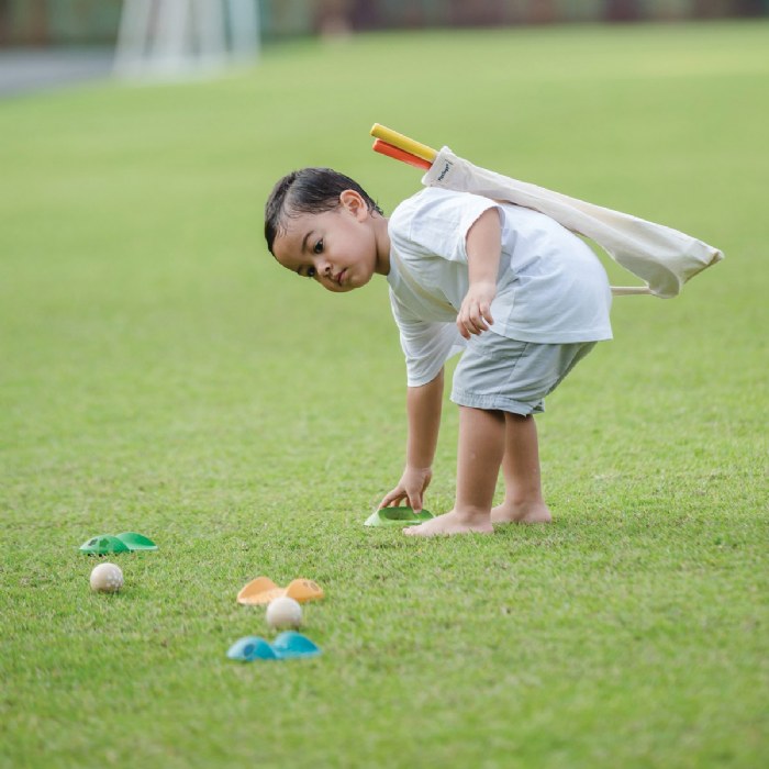 Alternate Image #1 of Wooden Mini Golf Set with Bag
