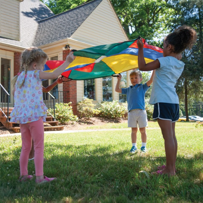 Alternate Image #1 of Rainbow Parachute with 8 Handles