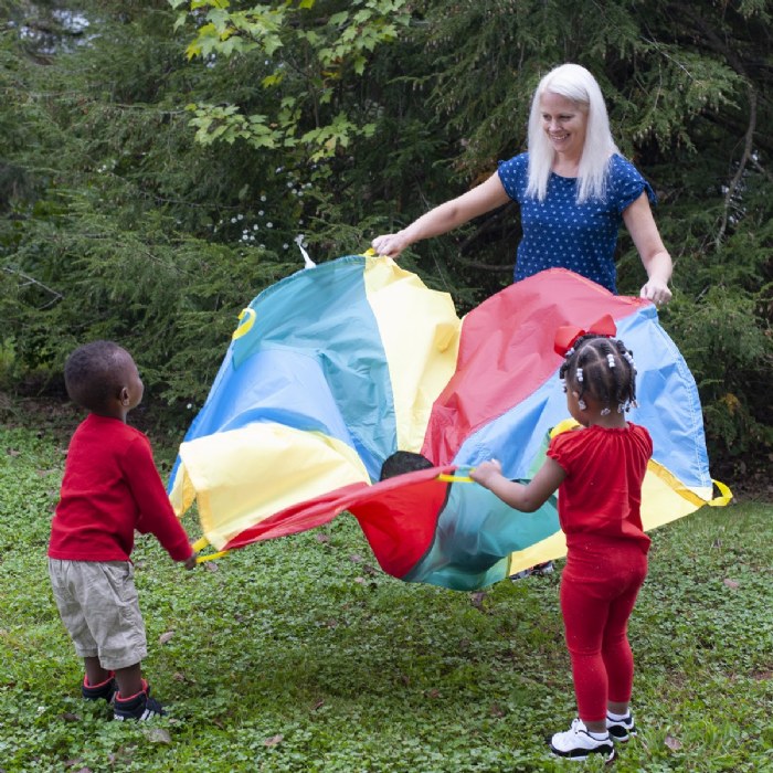 Alternate Image #1 of 6' Parachute with Handles and Carry Bag