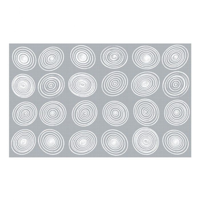 Primary Image of Circles Rug - Gray/White - 7'6" x 12' Rectangle