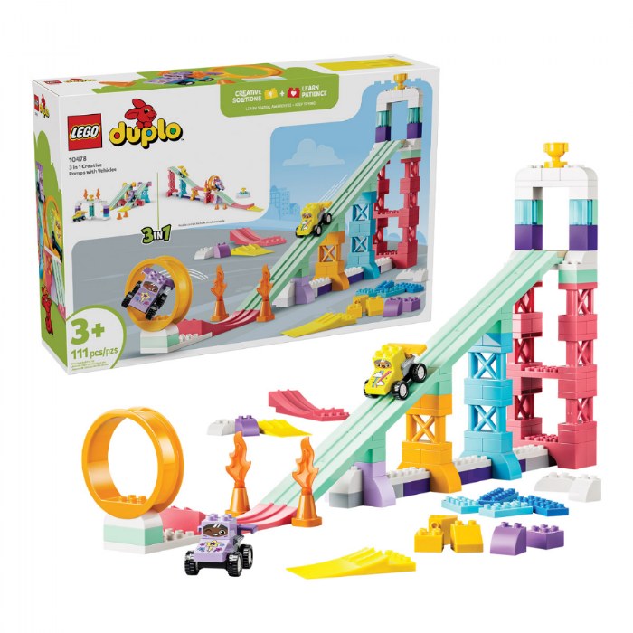 Alternate Image #1 of LEGO&reg; DUPLO&reg; 3-In-1 Creative Ramps with Vehicles - 10478