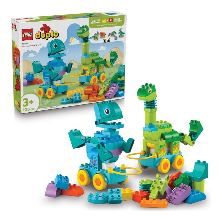 Primary Image of LEGO&reg; DUPLO&reg; 3-In-1 Dinosaurs on Wheels - 10451