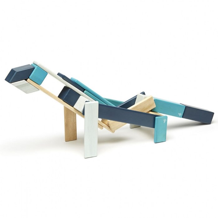 Alternate Image #1 of Tegu Blues Magnetic Wooden Blocks - 24 Pieces