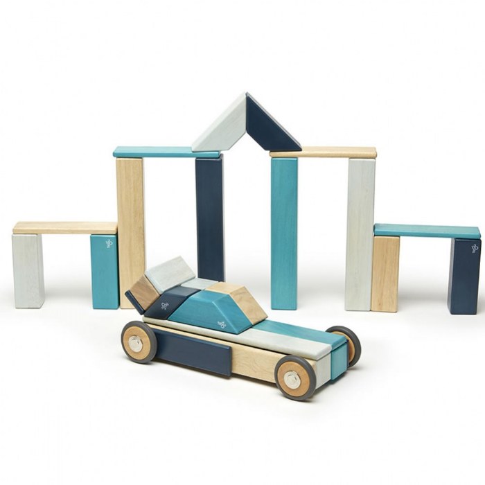 Alternate Image #1 of Tegu Blues Magnetic Wooden Blocks - 42 Pieces